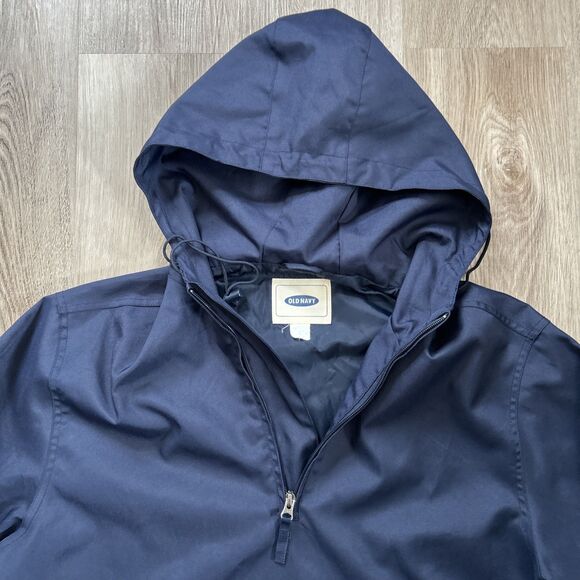 Old Navy Anorak Rain Jacket Mens 2XL Blue Pullover 1/4 Zip Windbreaker VTG Y2K - Picture 2 of 11